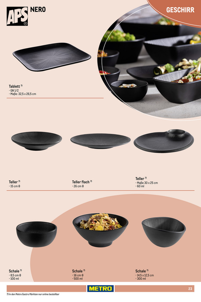 METRO DE - Non Food Sortiment - METRO PROFESSIONAL Teller Turin  26 cm 6  Stck